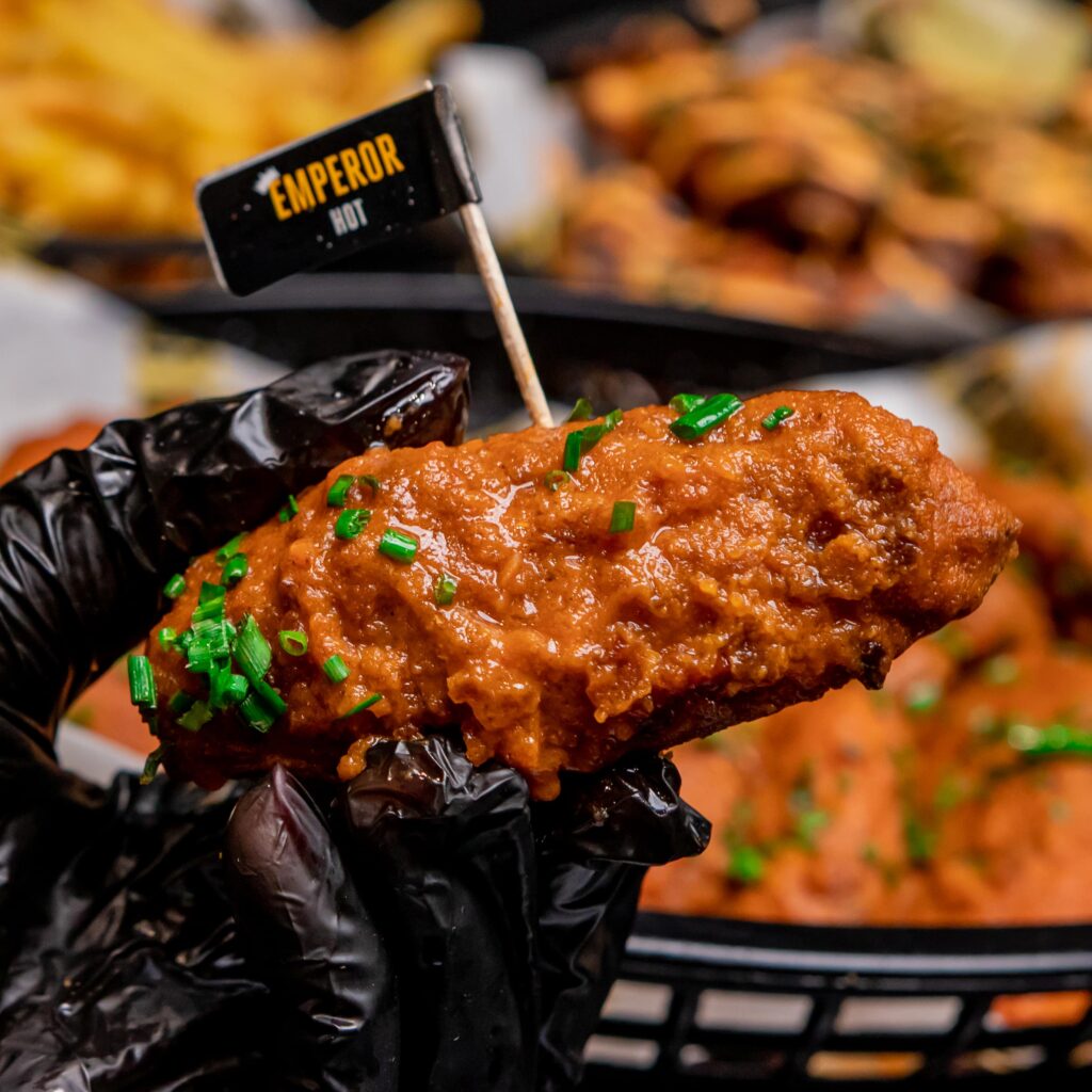 Hot buffalo chicken wings