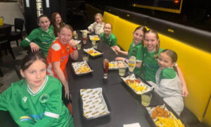 Newport Pagnell sat inside Wing Kingz